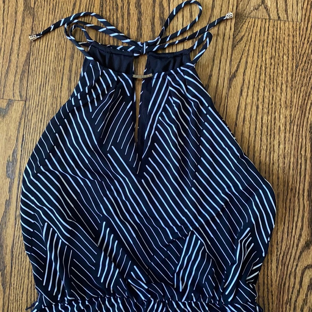 Black and white chevron dress